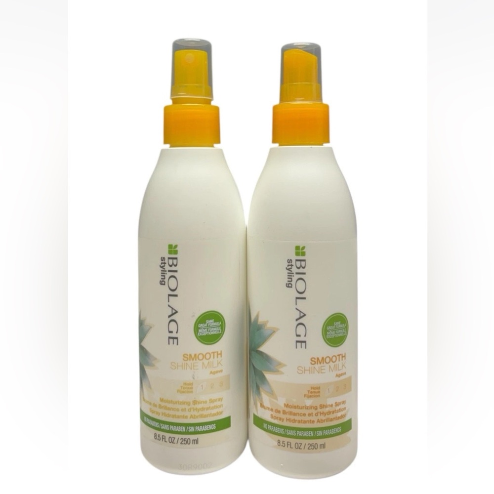 (2) Matrix Biolage Smoothing Shine Milk Spray Agave Flower 8.5oz Old Formula